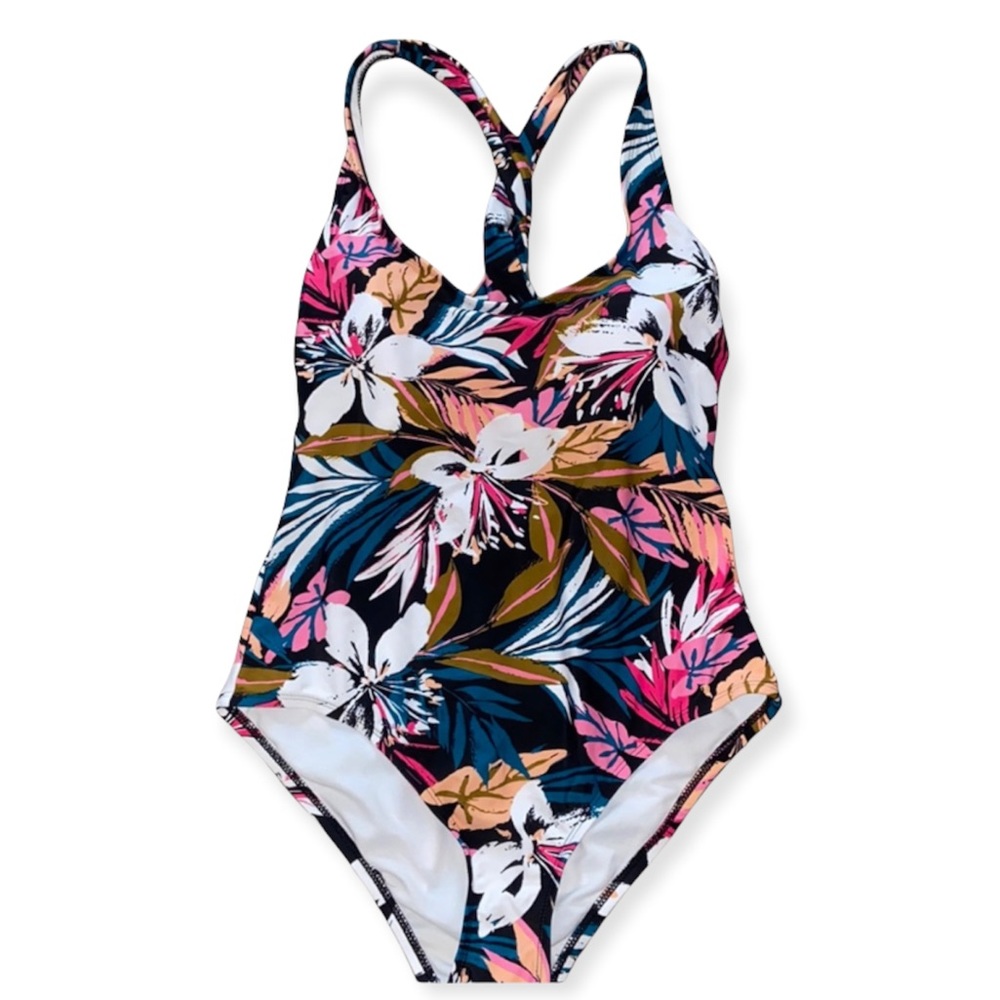 Kona Sol Tropical Floral One Piece